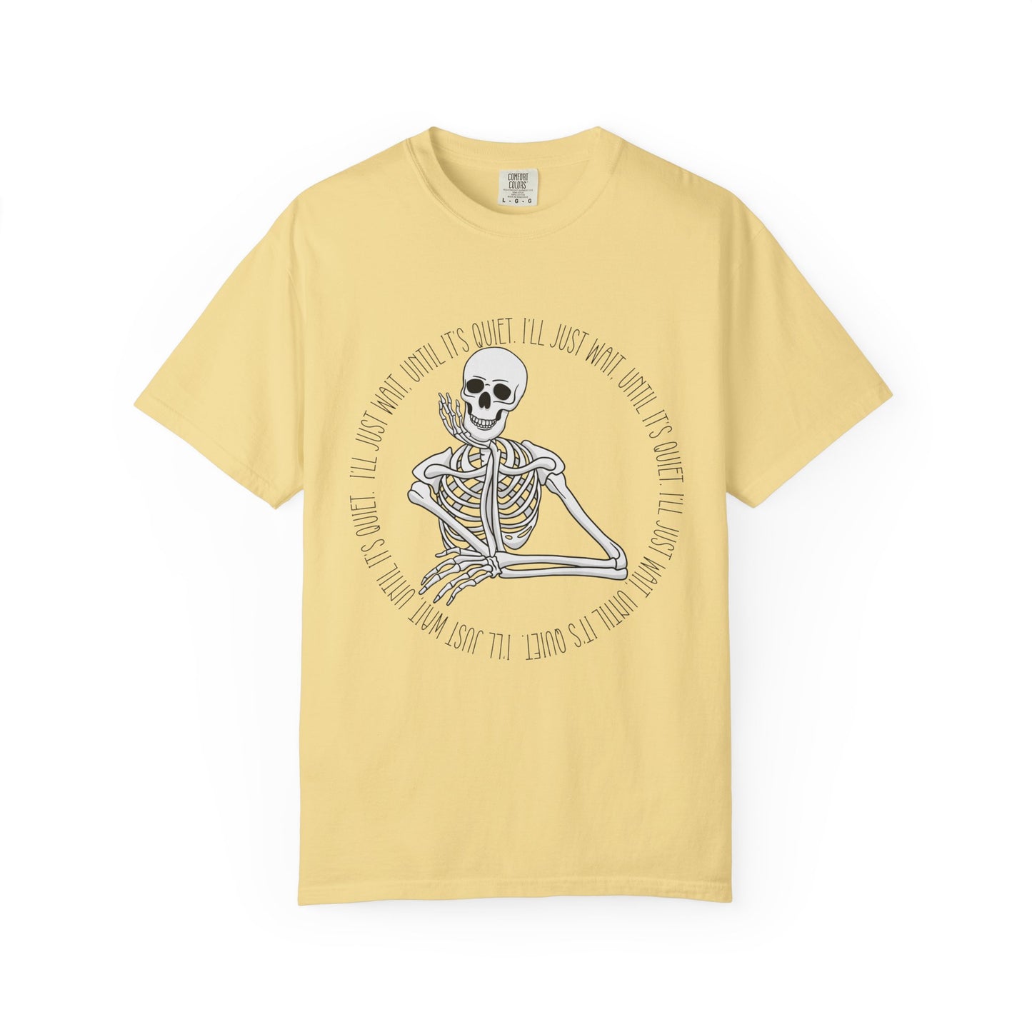 Skeleton I'll Wait Circle Halloween Tee
