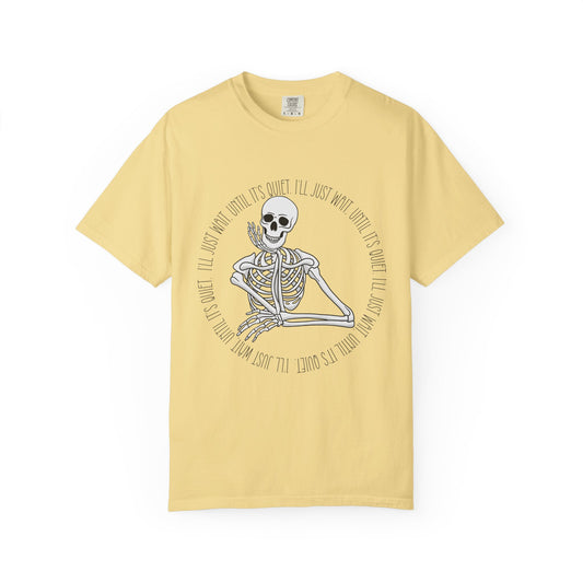 Skeleton I'll Wait Circle Halloween Tee