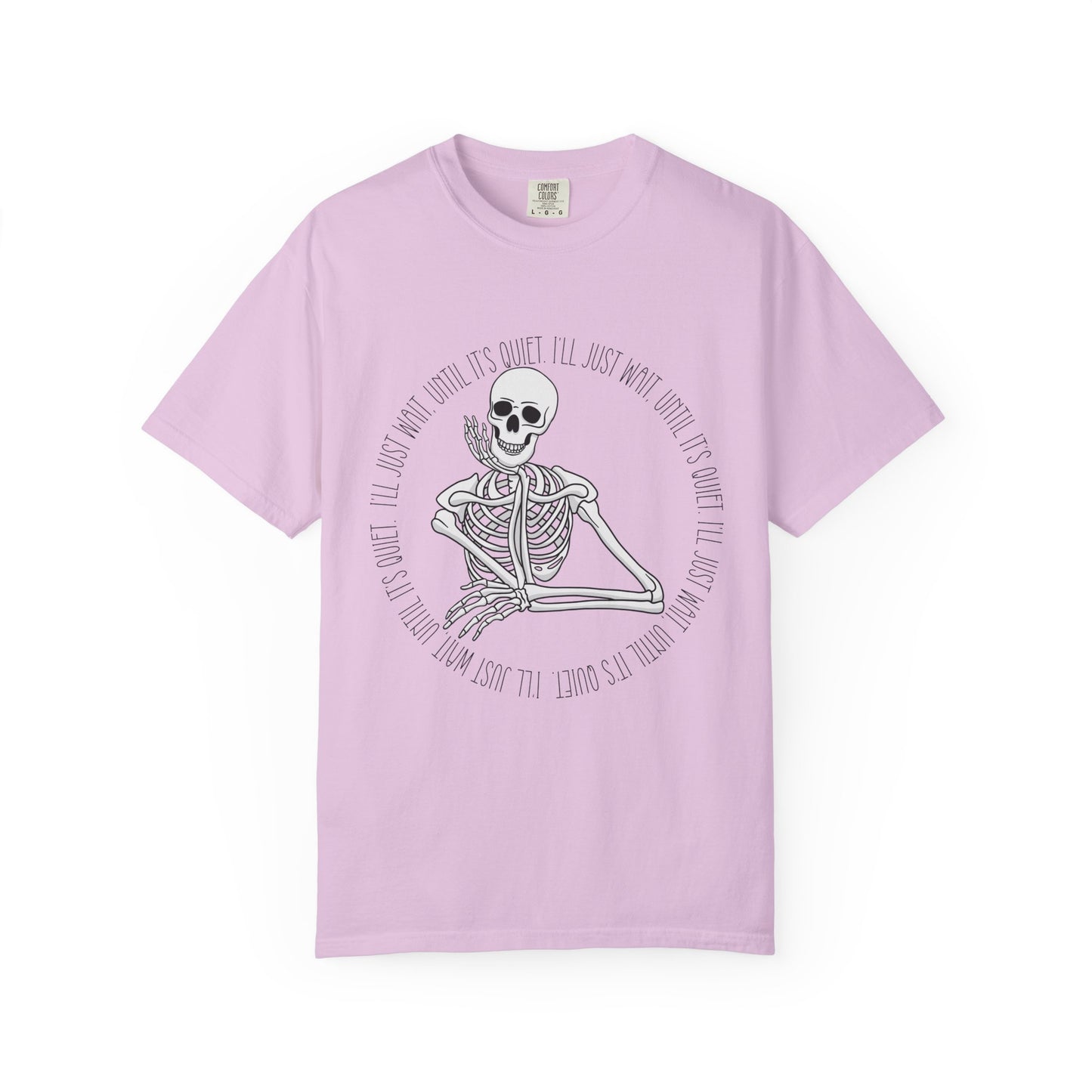 Skeleton I'll Wait Circle Halloween Tee