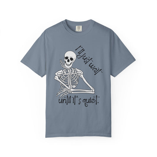 Skeleton I'll Wait Arm Halloween Tee
