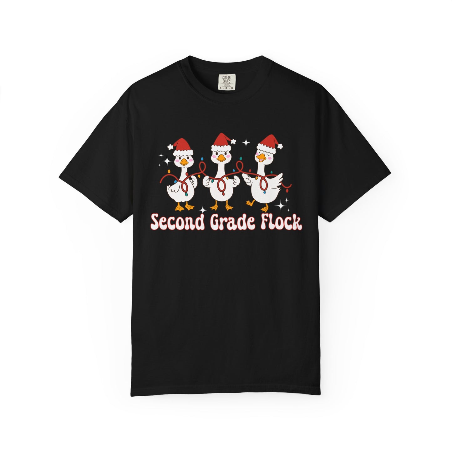 Second Grade Flock Goose Christmas Tee