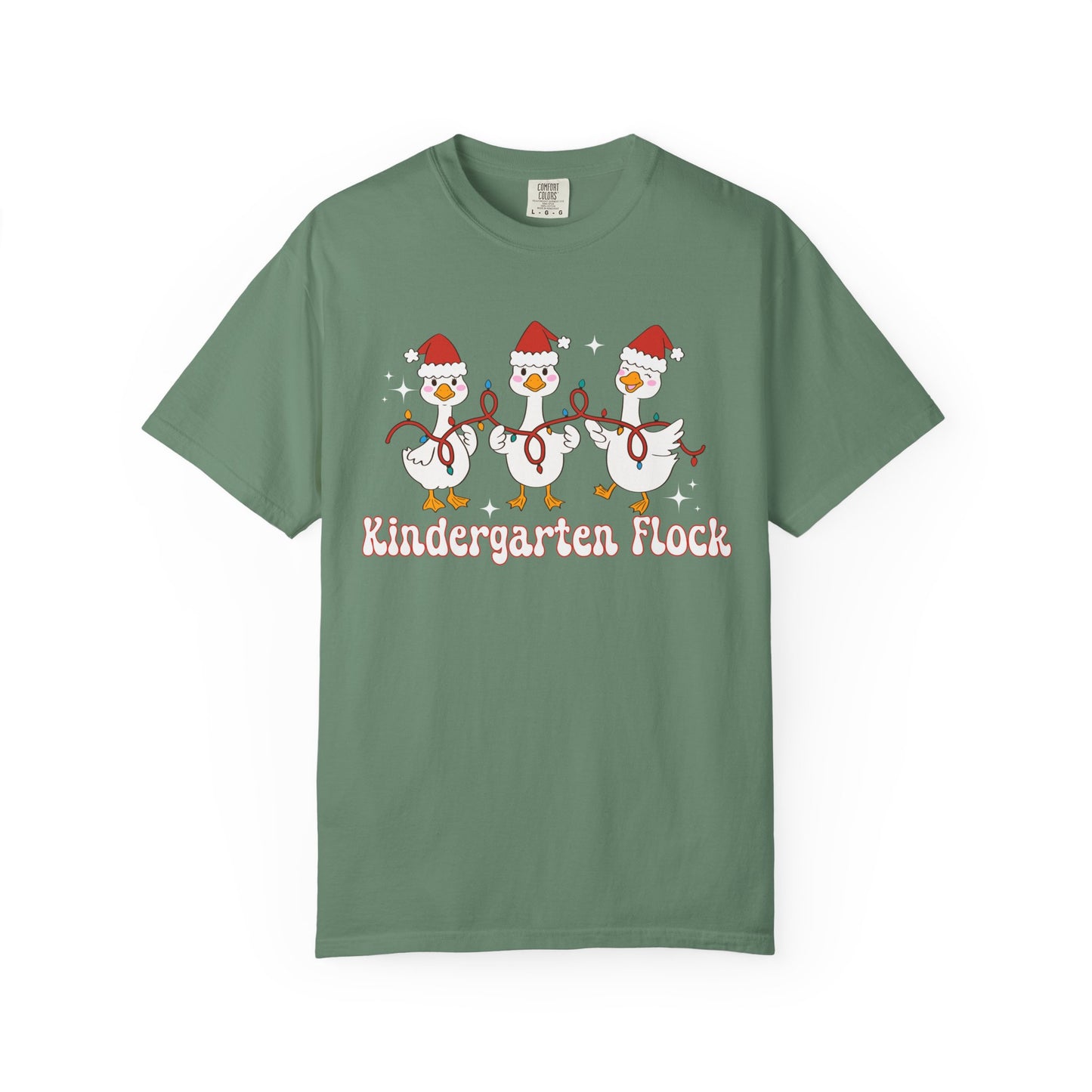 Kindergarten Flock Goose Christmas Tee