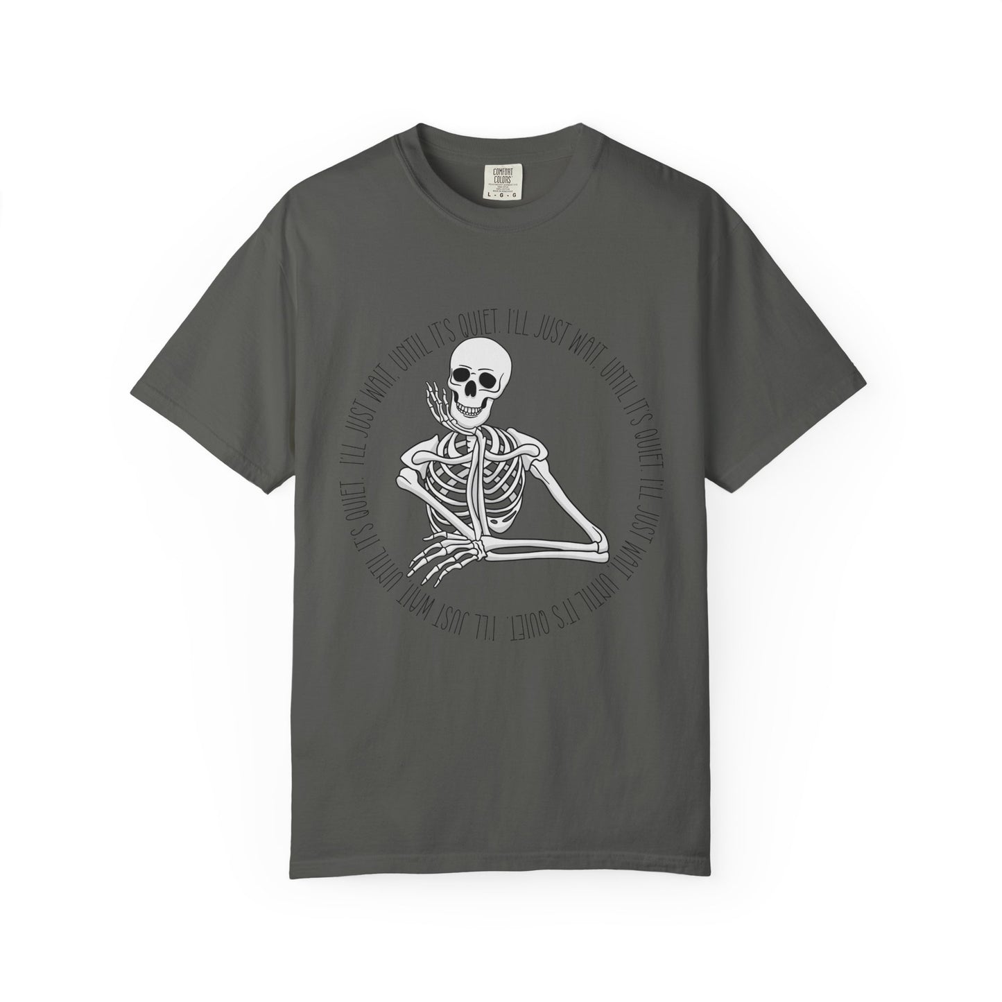 Skeleton I'll Wait Circle Halloween Tee