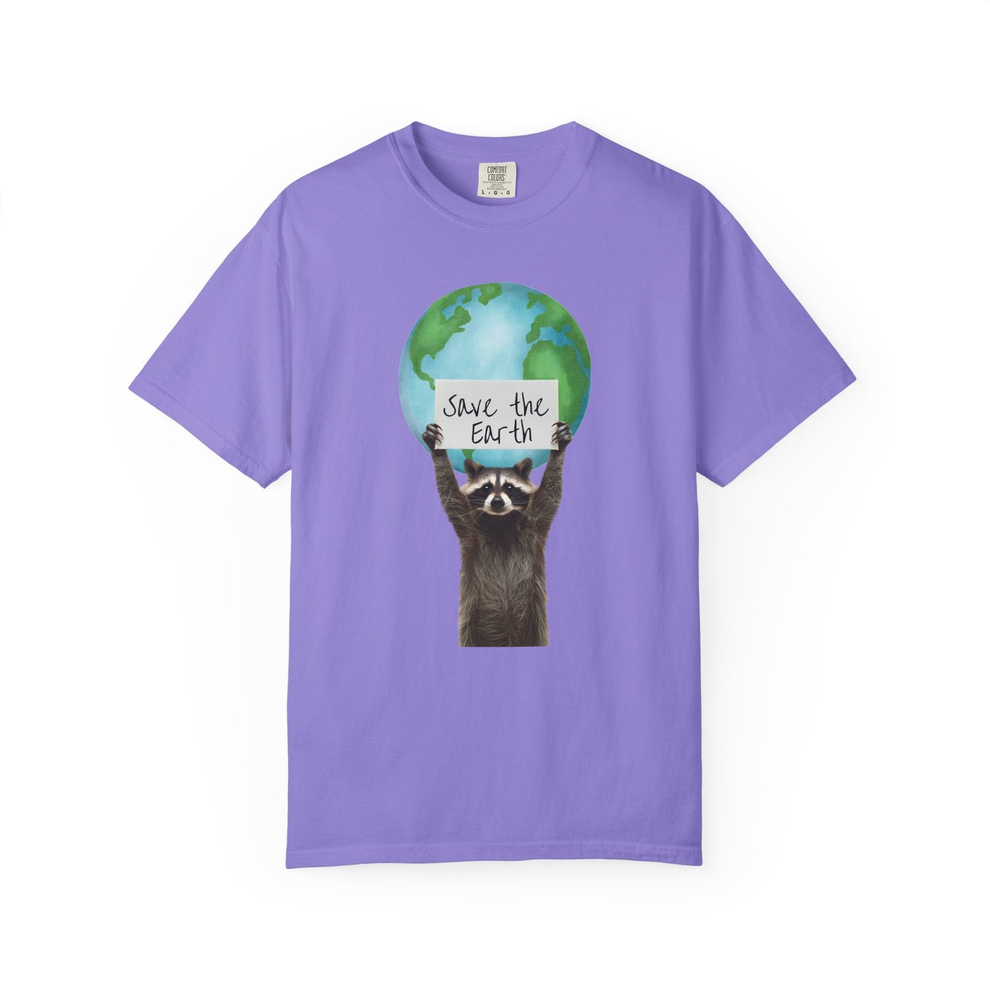 Earth Day Raccoon Sign Tee