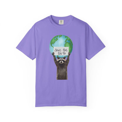 Earth Day Raccoon Sign Tee