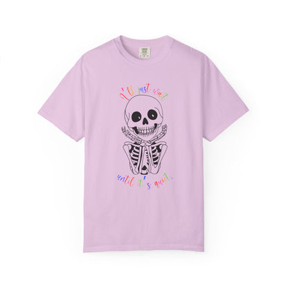 Skeleton I'll Wait Hands Halloween Tee