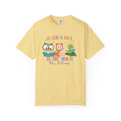 Personalized Reading Month Worm Tee