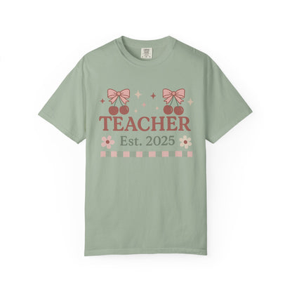 Teacher Cherry EST. 2025 Tee
