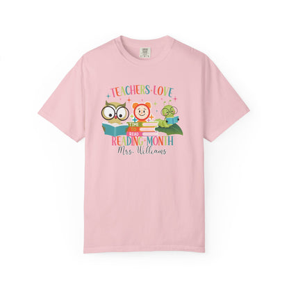 Personalized Reading Month Worm Tee