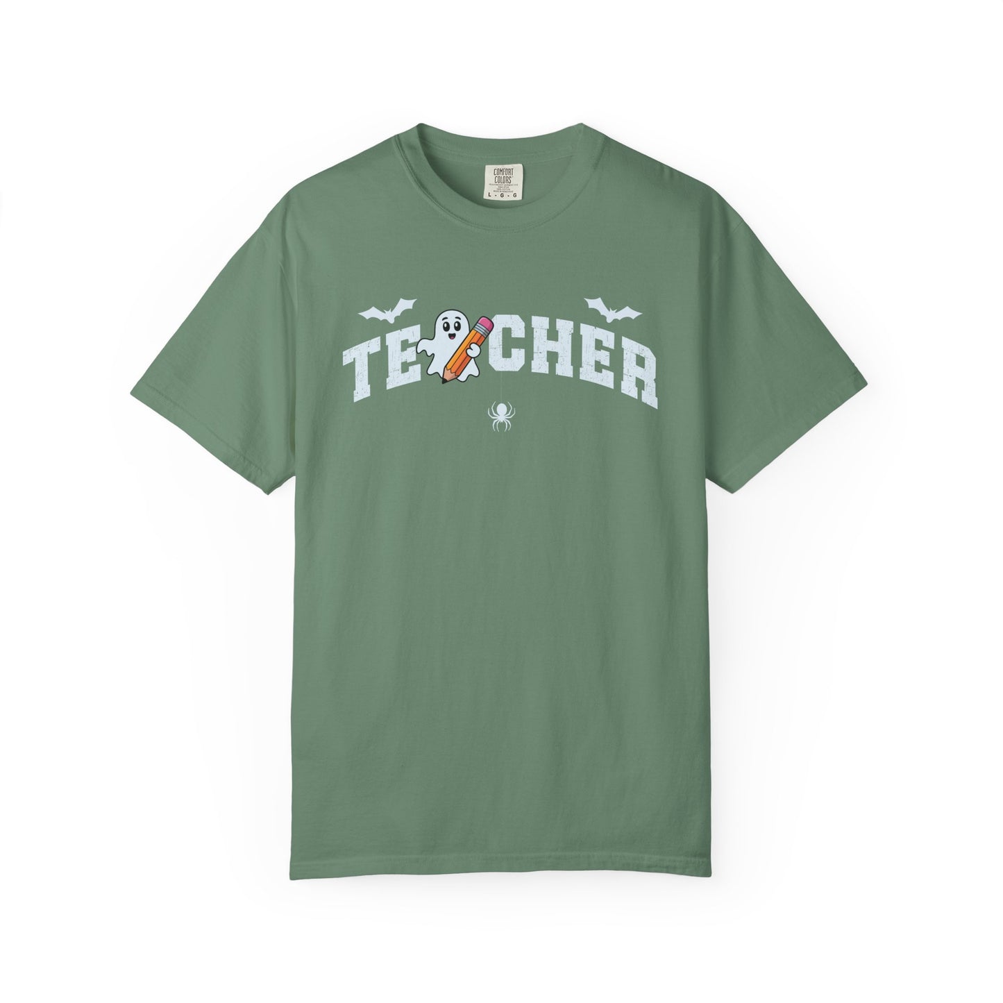 Teacher Ghost Bat Halloween Tee