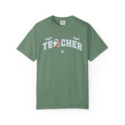 Teacher Ghost Bat Halloween Tee