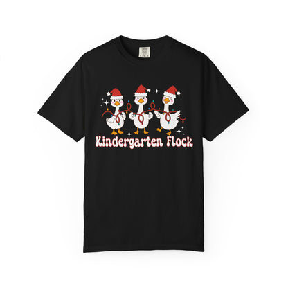 Kindergarten Flock Goose Christmas Tee