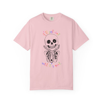 Skeleton I'll Wait Hands Halloween Tee