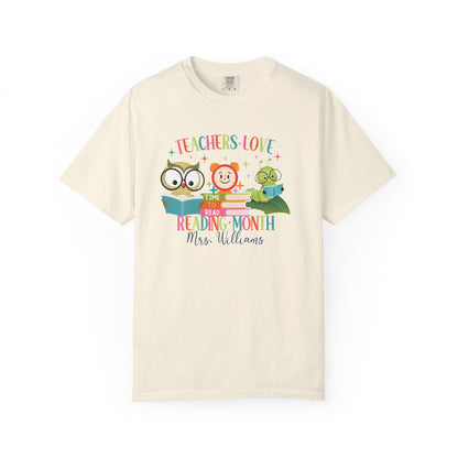 Personalized Reading Month Worm Tee
