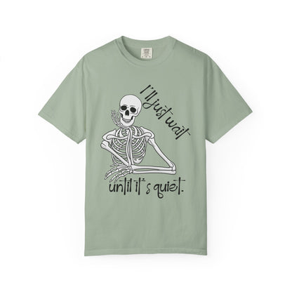 Skeleton I'll Wait Arm Halloween Tee