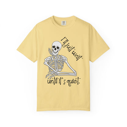 Skeleton I'll Wait Arm Halloween Tee
