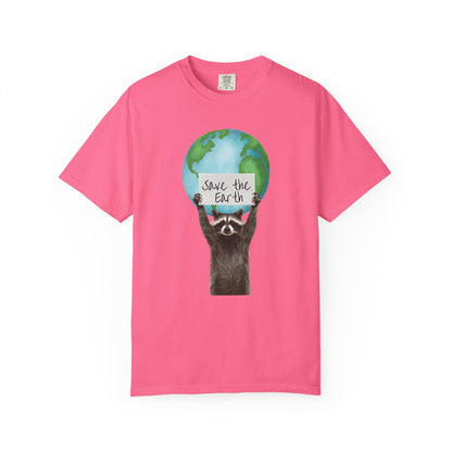 Earth Day Raccoon Sign Tee