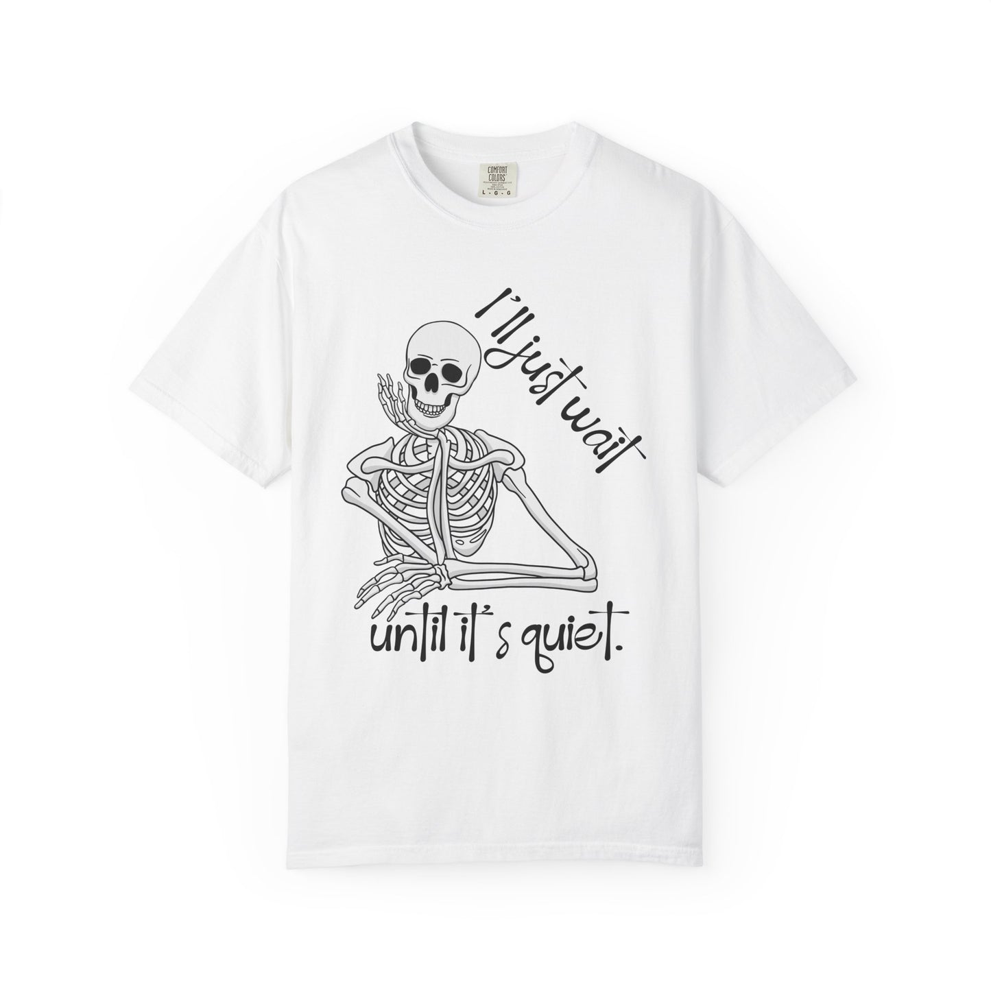 Skeleton I'll Wait Arm Halloween Tee