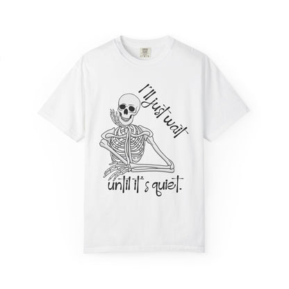 Skeleton I'll Wait Arm Halloween Tee