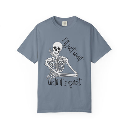 Skeleton I'll Wait Arm Halloween Tee