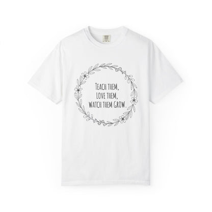 Teach Love Grow Wreath Tee