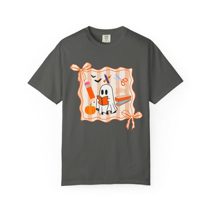 Teacher Ghost Bow Frame Halloween Tee