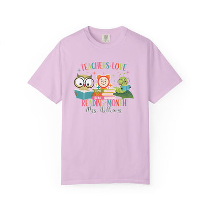Personalized Reading Month Worm Tee
