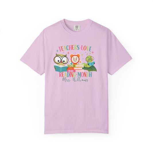 Personalized Reading Month Worm Tee