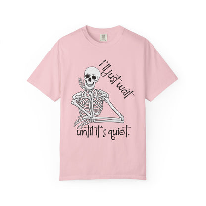 Skeleton I'll Wait Arm Halloween Tee