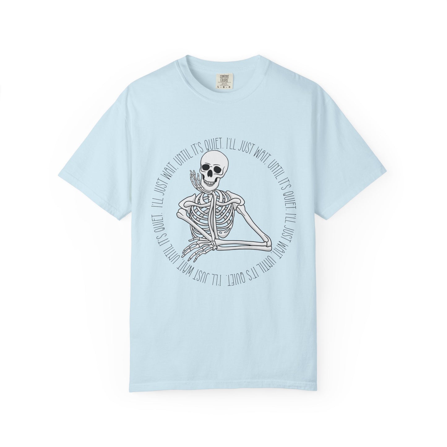Skeleton I'll Wait Circle Halloween Tee