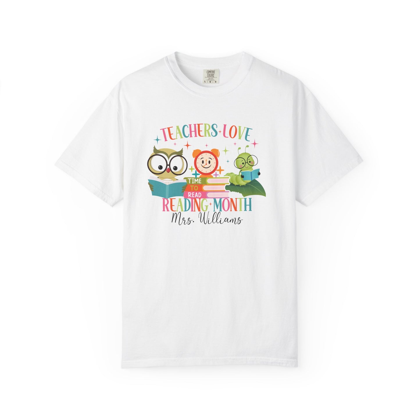 Personalized Reading Month Worm Tee