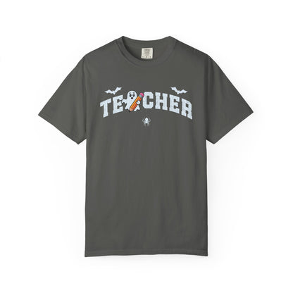 Teacher Ghost Bat Halloween Tee