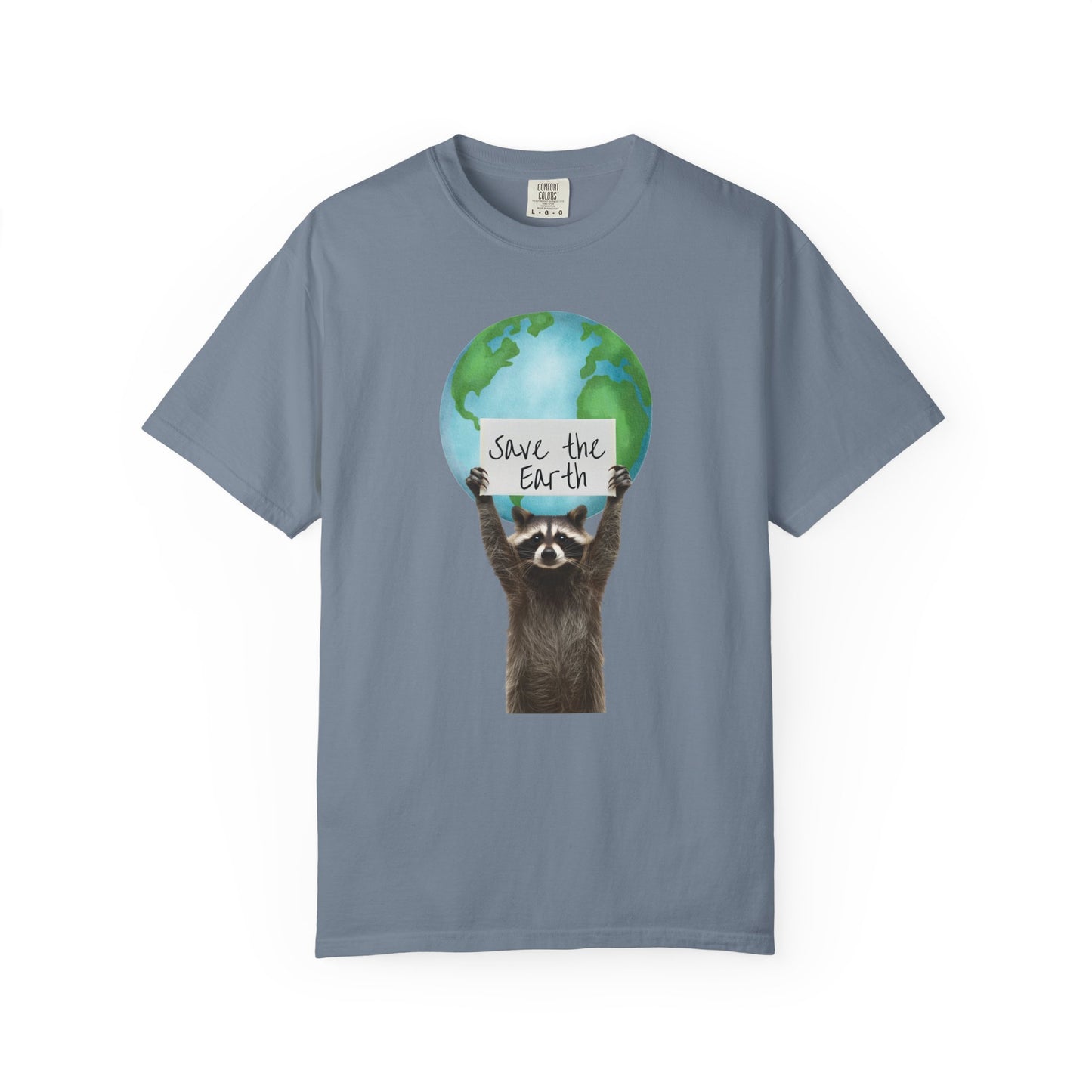 Earth Day Raccoon Sign Tee