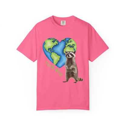 Earth Day Raccoon Heart Tee