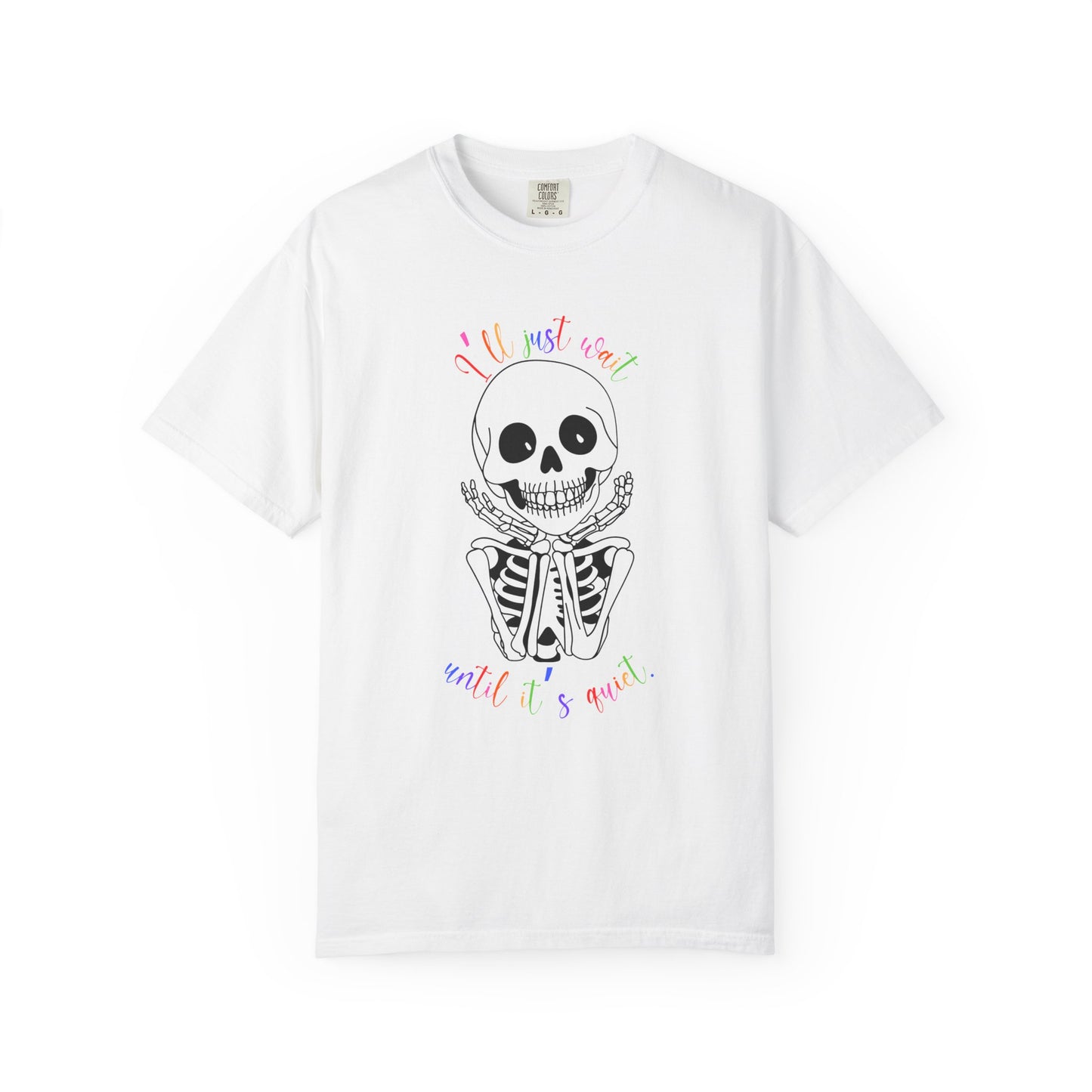 Skeleton I'll Wait Hands Halloween Tee