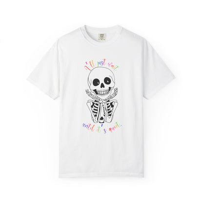 Skeleton I'll Wait Hands Halloween Tee