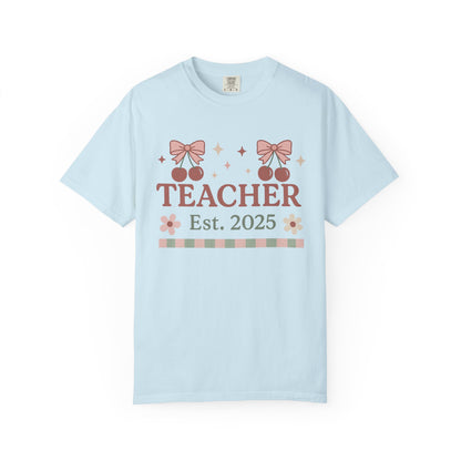 Teacher Cherry EST. 2025 Tee